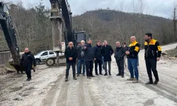 Yığılca Yedigöller grup yolunda altyapı çalışmaları hız kazandı