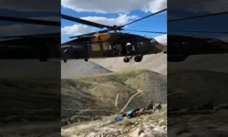 Adıyaman'da dağlık arazide yaralanan vatandaş helikopterle kurtarıldı