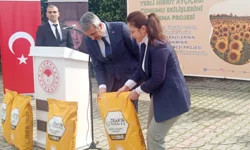Keşan'da yerli hibrit ayçiçeği tohumu dağıtıldı