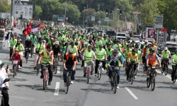 Gazze için pedal çevirdiler