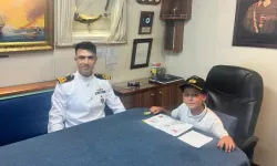 Ordu'da TCG Tuzla'ya miniklerden duygu dolu mektuplar