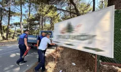 Zabıta affetmedi! Usulsüz tabelalar indirildi