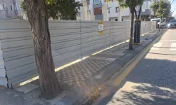 Keşan'da o caddedeki inşaatta kaldırım işgali sona erdi