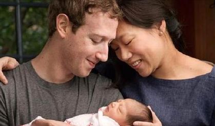 Zuckerberg yeni doğan kızı Max için Facebook'un 99'unu bağışladı