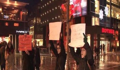 Women protest sexual assault against university student at lively Istanbul street