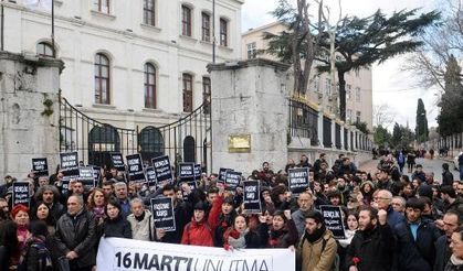 Students handcuffed behind back for protesting Beyazit Massacre