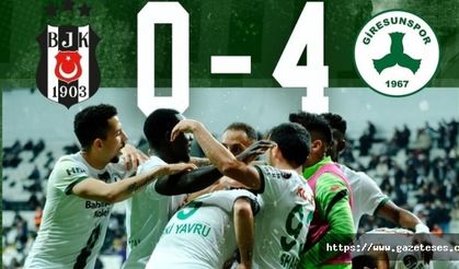 Giresunspor deplasmanda Beşiktaş'a fark attı: 0-4
