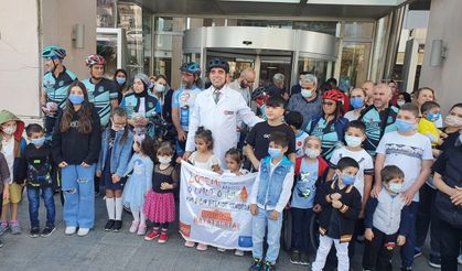 500 çocuk sağlığına kavuştu, pedallar çocuklar için döndü