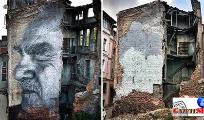Mural portrait by renowned artist vandalized in Istanbul