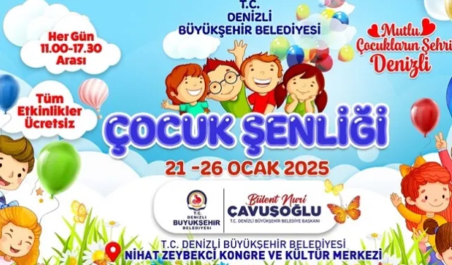 Denizli Büyükşehir’den çocuklara şenlik müjdesi