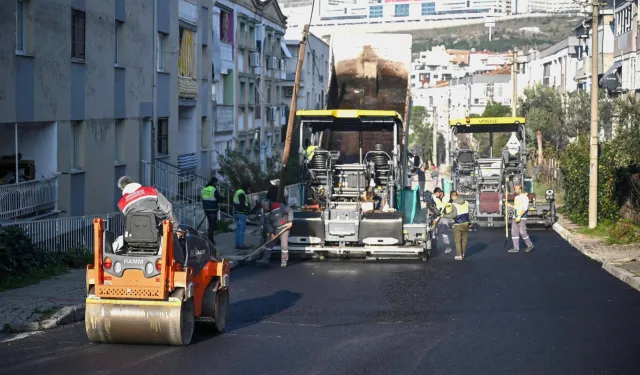 İzmir Bornova'da yol yenileme çalışmalarında rekor