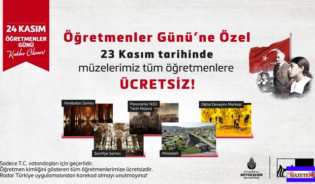 İBB'den 24 Kasım Öğretmenler Günü'ne özel sürpriz