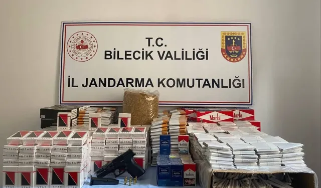 Bilecik Jandarması'ndan kaçak tütün ve silah operasyonu