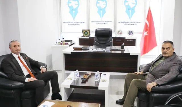 Ağrı'da Milli Eğitim Müdürü Kökrek'ten Ortadoğu Gazeteciler Cemiyeti'ne ziyaret