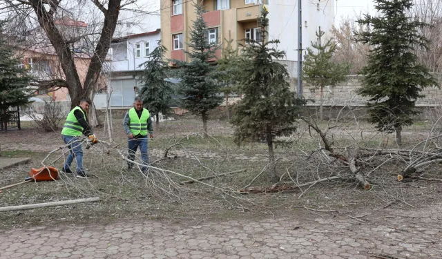 Ağrı'da park ve yeşil alanlarda yenileme çalışmaları
