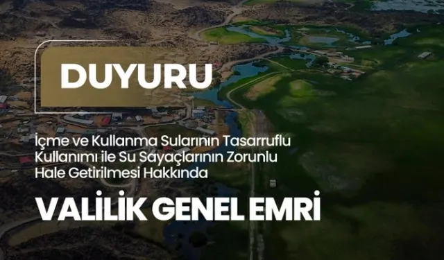 Iğdır'da su tasarrufu için yeni dönem... Su sayacı zorunlu hale getirildi
