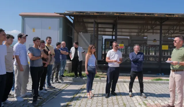 İnegöl Belediyesi'nin enerji üssüne üniversitelilerden yerinde inceleme