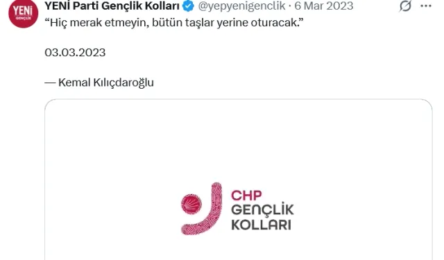 CHP Gençlik Kolları, YENİ Parti'nin ele geçirdiği X hesabını geri aldı!