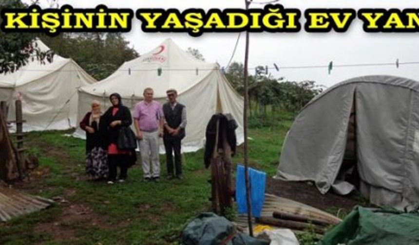 Giresunda  19 kişinin yaşadığı  ev yandı
