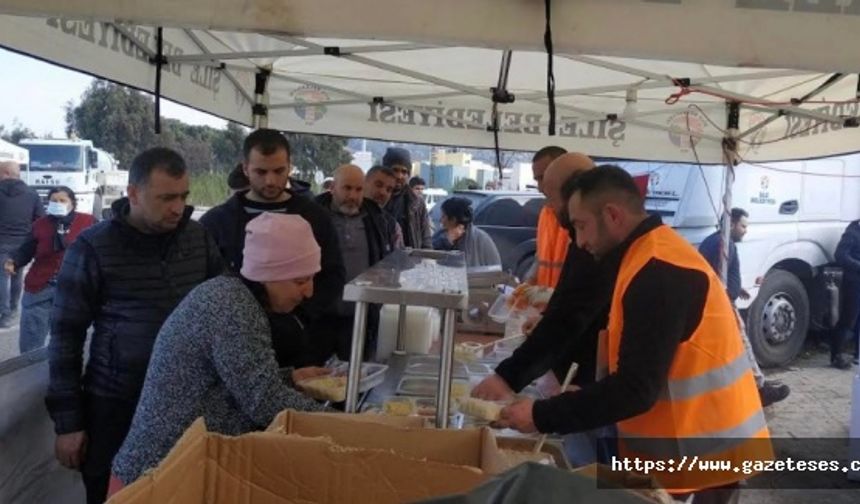 Şile belediyesinden depremzedelere yardım