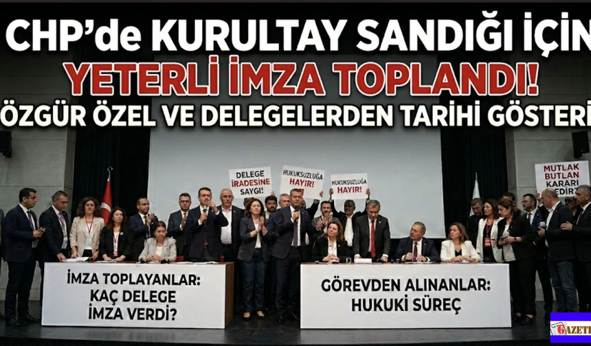 CHP'de "Hukuk" Restleşmesi: Özgür Özel Olağanüstü Kurultay çin Yeterli İmzayı topladı!