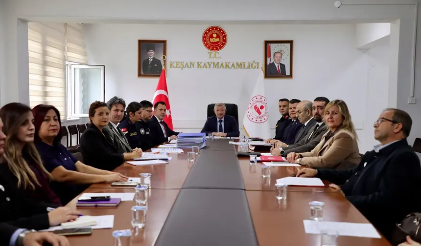 Keşan'da okul güvenliği toplantısı gerçekleştirildi